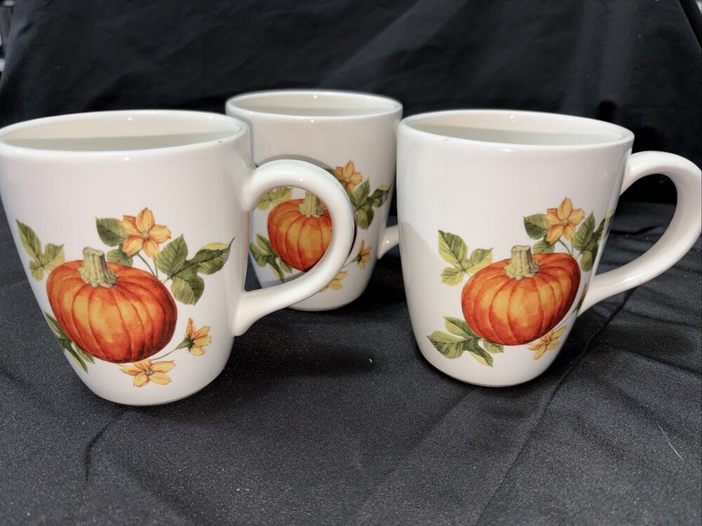Sur La Table Fall Festival Pumpkin Mugs, Set Of Three
